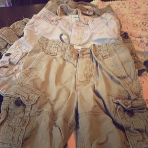 Bundle of three pair Abercrombie cargo shorts.